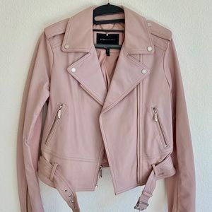 BCBGMaxazria Rowan Pebble Leather Moto Jacket